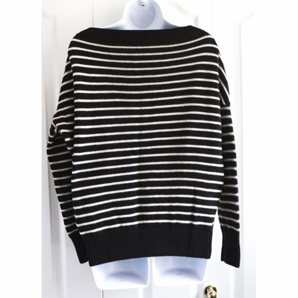 All Saints B&W striped "Vani Jumper" oversized sweater - Picture 3 of 6